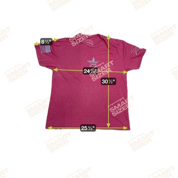 Grunt Style Mens XX-Large 2X Patriotic Star Graphic T-Shirt Red Short Sleeve XXL - Picture 5 of 5